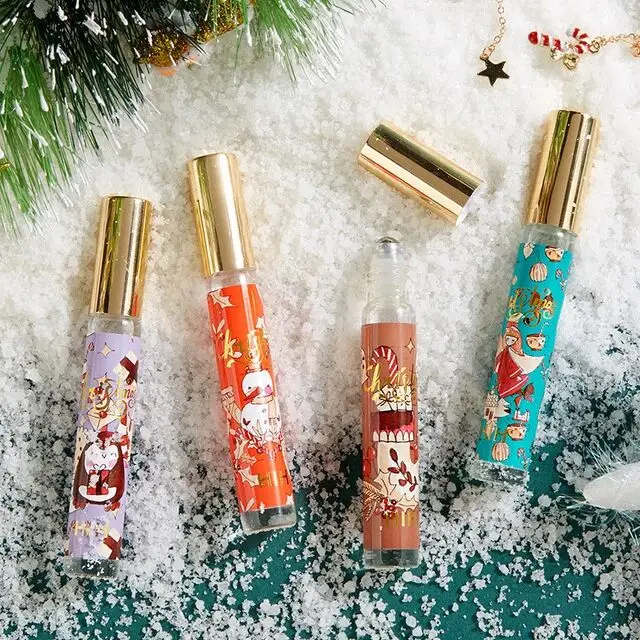 10ml*4 Aromatic Flower Fruit Fragrance Christmas Perfume Gift Box Long