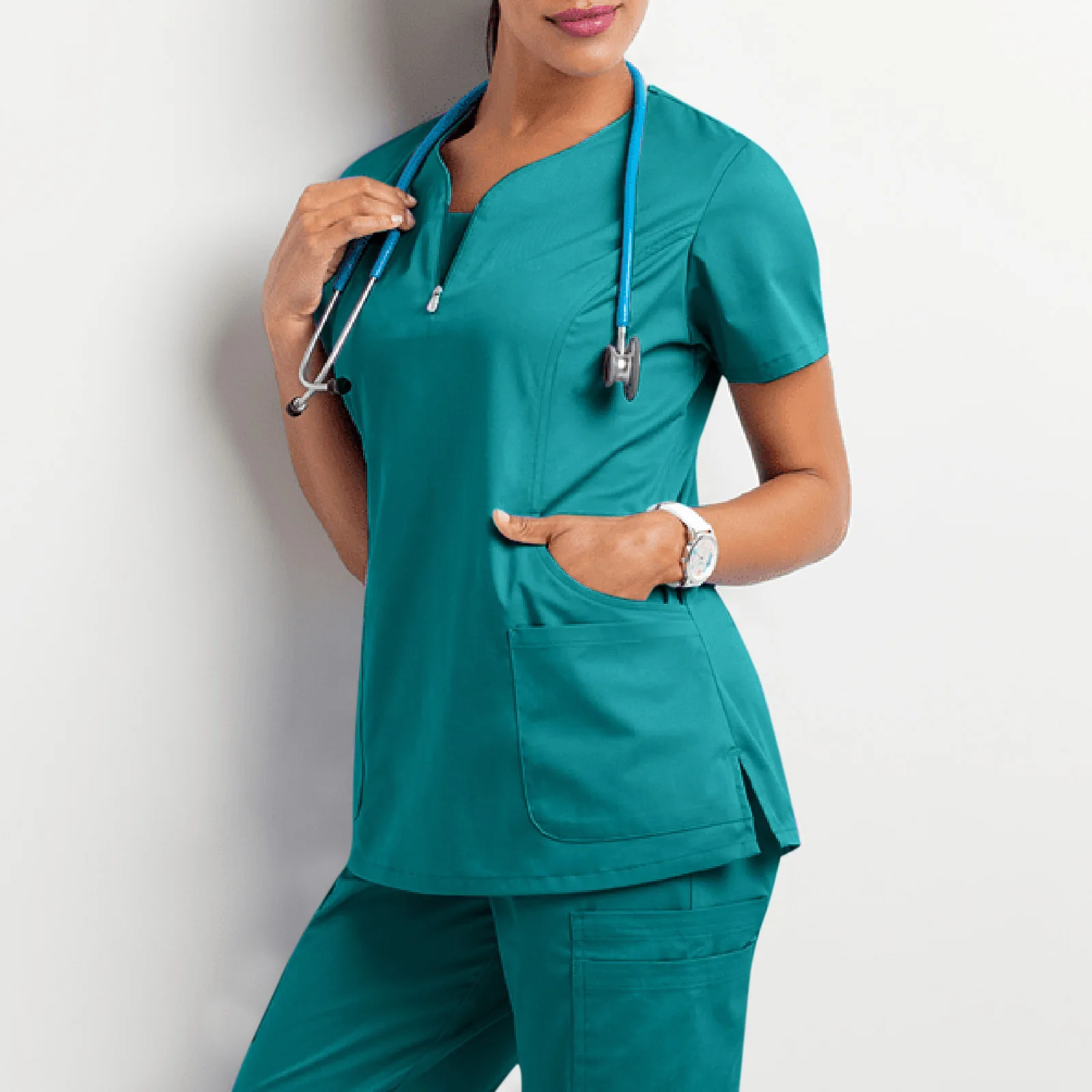 

Scrubs Set Elasticity Nurse Uniform Slim fit Nursing Dress Pet Hospital Staff Cloths Veterinary Work Wear nurse uniform