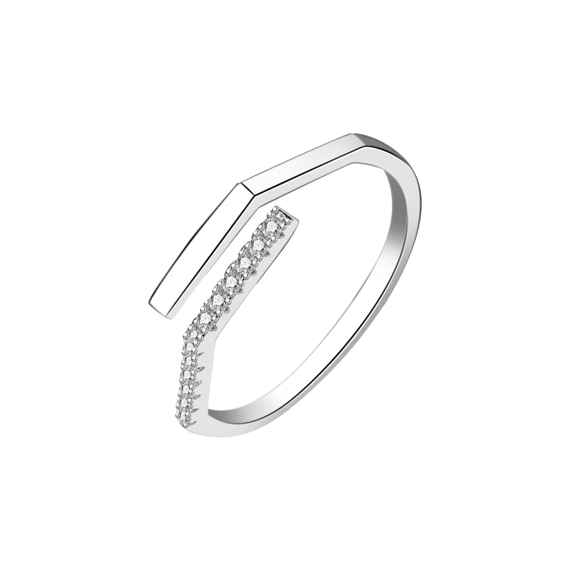 

Minimalist Women Jewelry 925 Sterling Silver  Zircon Rings Gold Plated