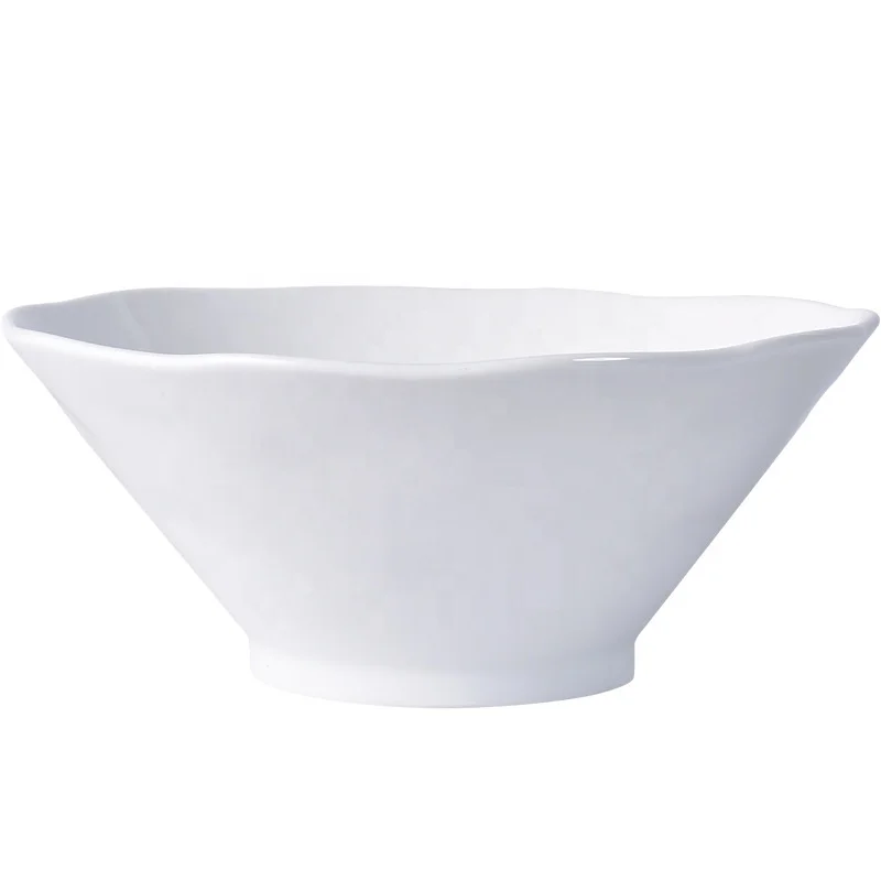 

Japanese-style home hotel online red ceramic noodle bowl pure white ramen soup bowl
