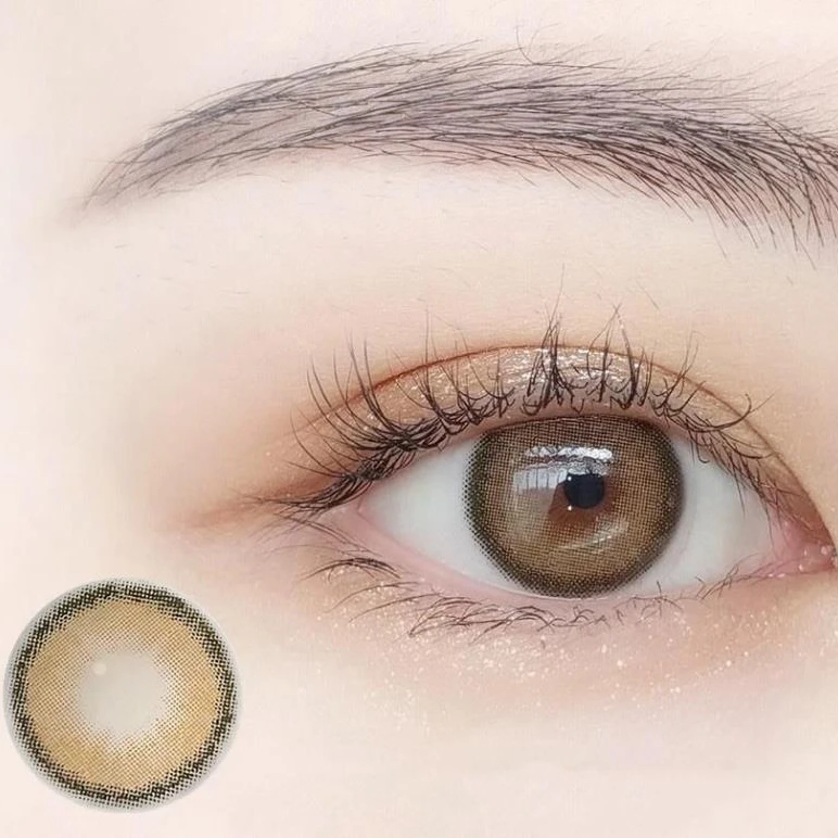 

new arrival canna roze beige brown color contact lens contact lenses cycle eye contacts cosmetic lens size 14 mm