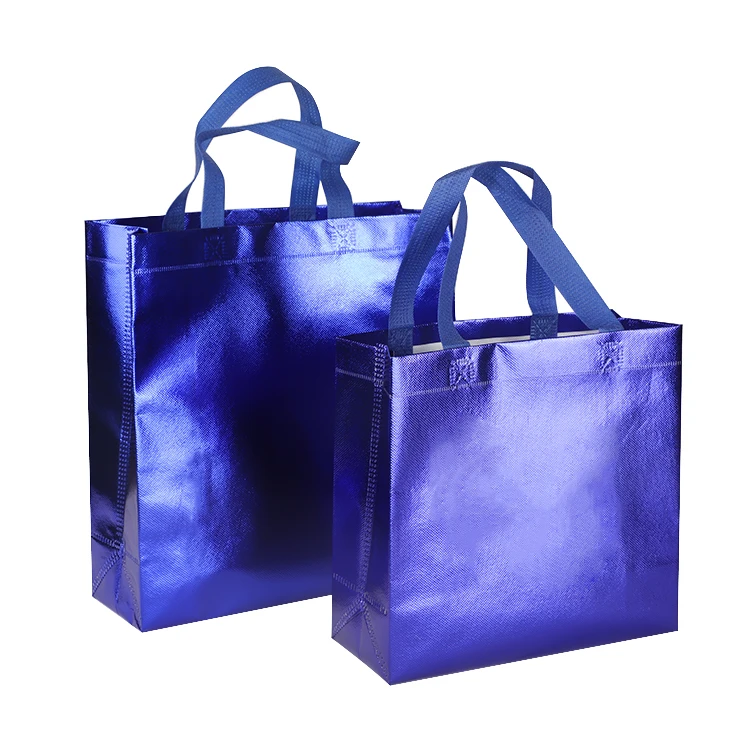 

Hotsale eco friendly cheap wholesale custom logo printed metallic gift laminated pp non woven fabric tote shopping bag, Customized color