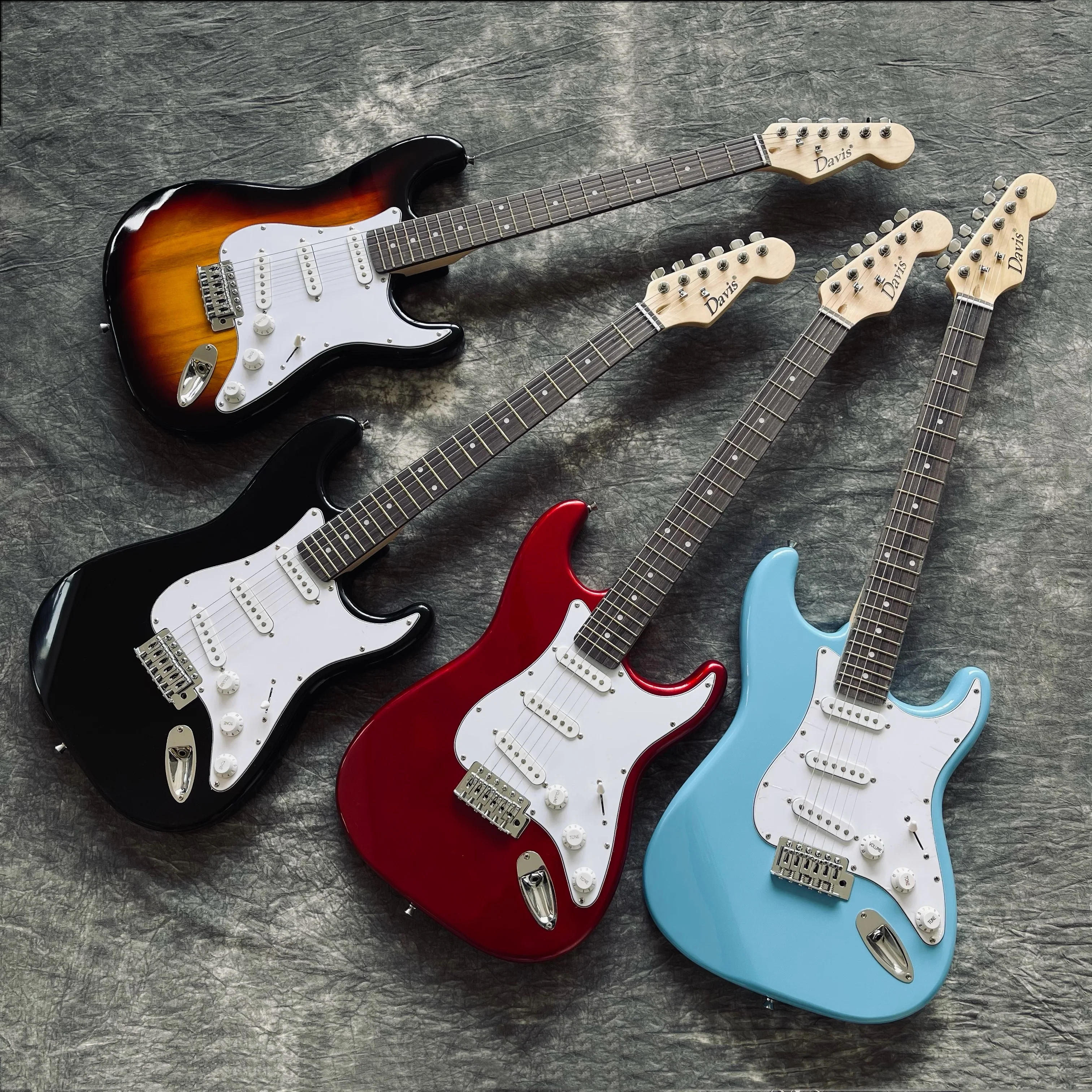 

Derulo Electric Guitar High Quality 6Strings ST type Cheap Price Coloured drawing or pattern Boutique Factory price discount