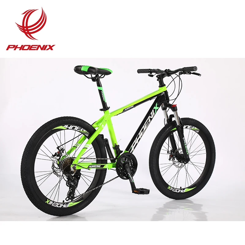 

PHOENIX 24 Inch 21 Speed Aluminum Frame Aluminum Crown Fork Suspension Cable Mechanical Disc Brake Adult Mountain Bicycle