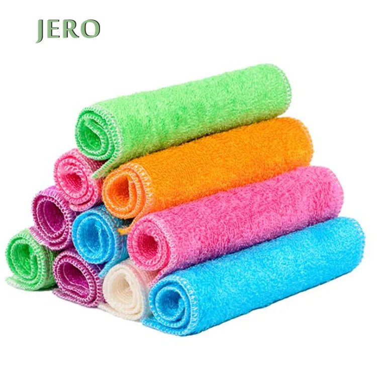 

Kitchen Disposable Dish Cloth Kitchen Cooking Clothes Reusable Bamboo Fiber Kitchen Cleaning Oil-free Dish Towel, Mult-color