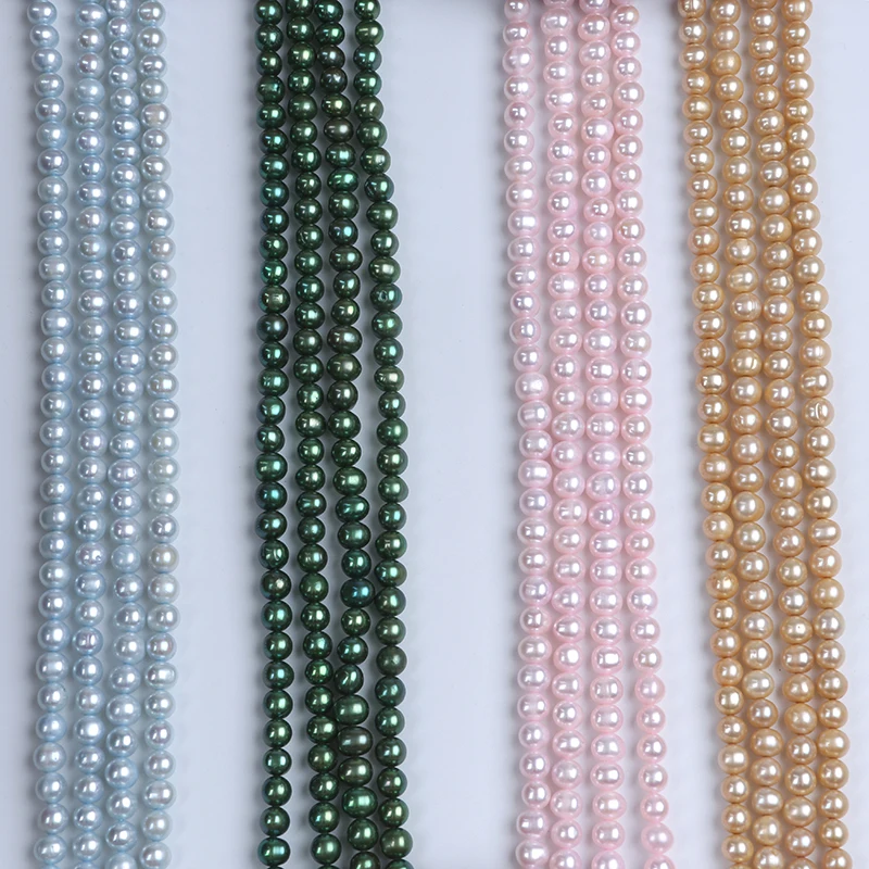 

8-9mm AA GRADE Candy color real loose freshwater potato pearl strand