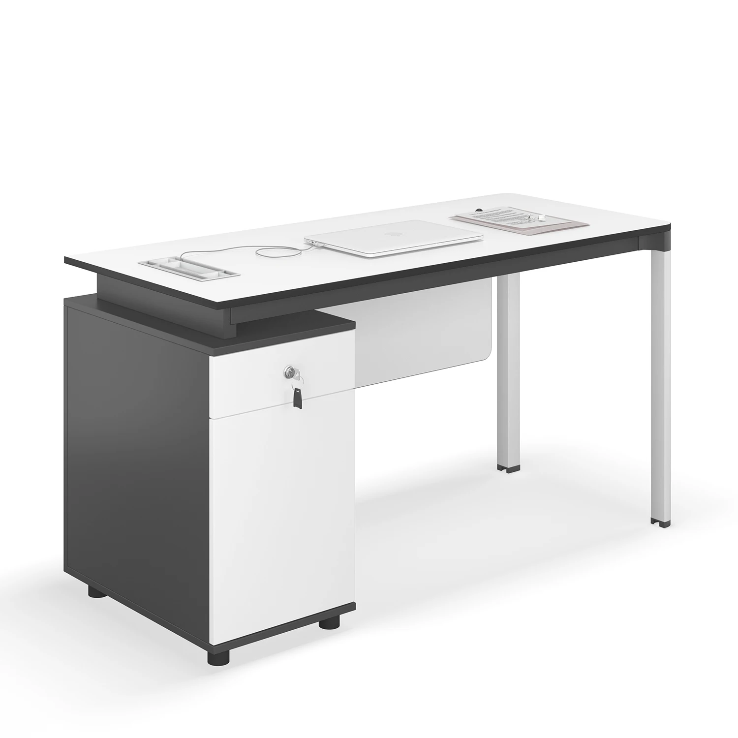 Simple Design Furniture White Modern Office Computer Desk With