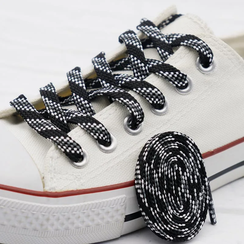 

Weiou Professional Manufacturer High Quality Polyester Custom Design Length And color Flat Black Twill Shoe Laces, Colorful mixed,,support customized color