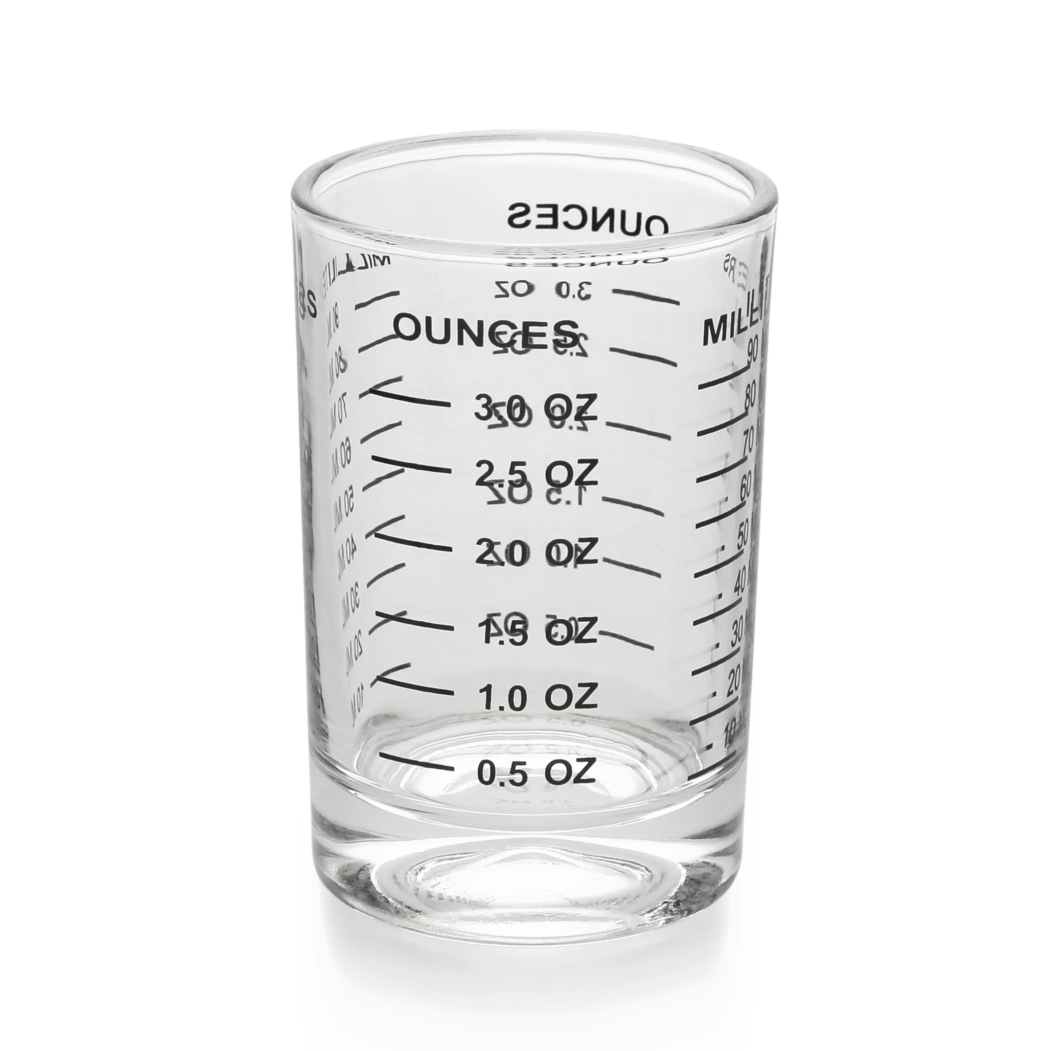 

BCnmviku Shot Glass Measuring Cup 3 Ounce/90ML Liquid Heavy High Espresso Glass Cup Black Line Custom Measuring Cups