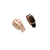 Genuine Leather ring with metal clasp can adjust size Smaller version leather belt finger ring