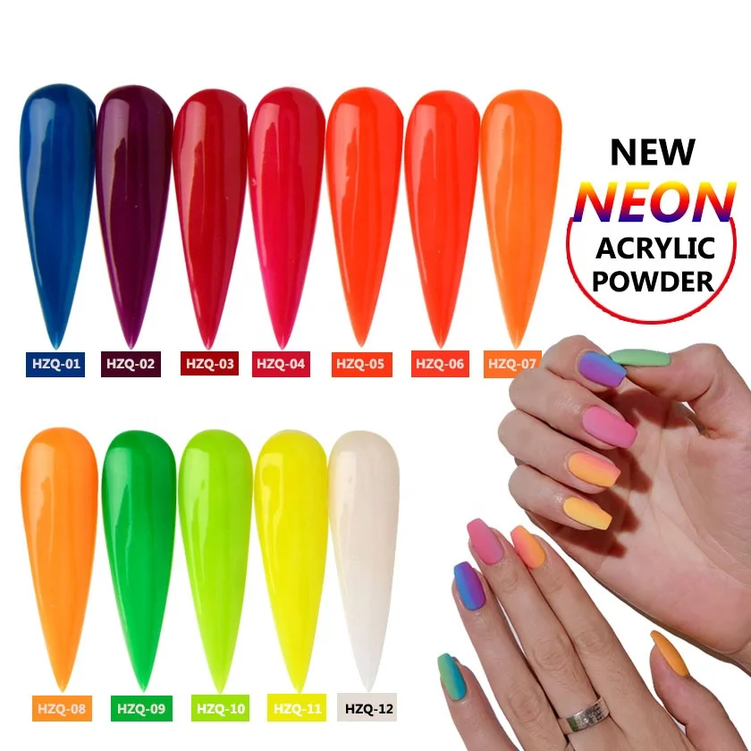 

Factory customized oem new neon 12 colors acrylic powder manufacturers