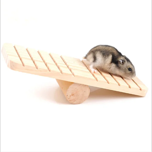 

Wooden Small Animal Exercise Playing Toy Gerbil Balance Chinchillas Guinea Hamster Seesaw