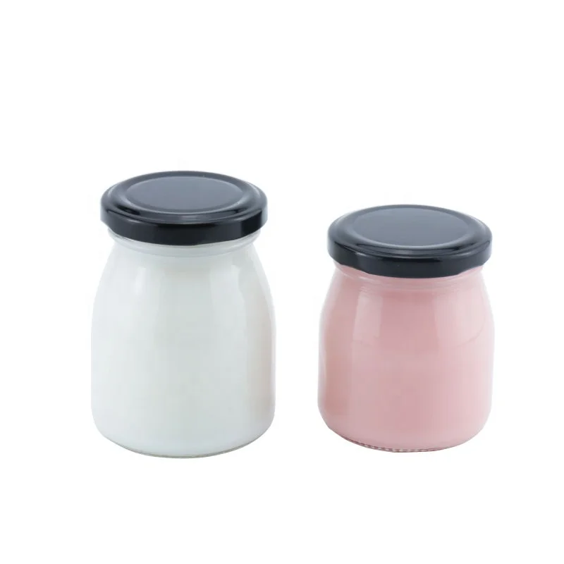 

Wholesale 100ml 150ml 200ml mini clear empty yogurt bottles glass container Pudding Jar