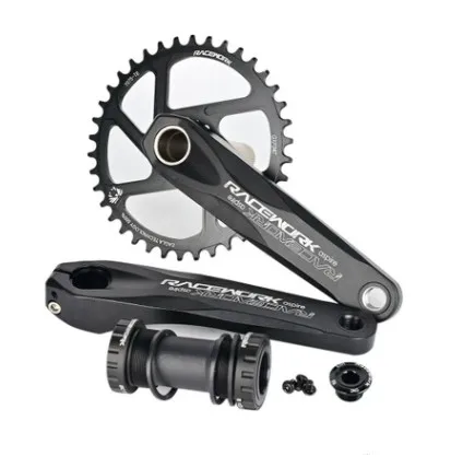 

RACE WORK G X P Crank Mountain Bike Left and Right Crank 170 mm Hollow Crank set for bicycle parts, Black