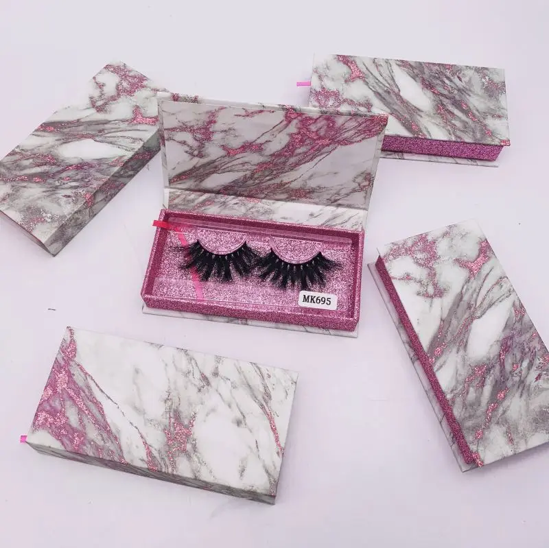 

Super fluffy 25mm 3d 100% dramatic mink eyelashes with custom luxury eyelash packaging box, Natural black