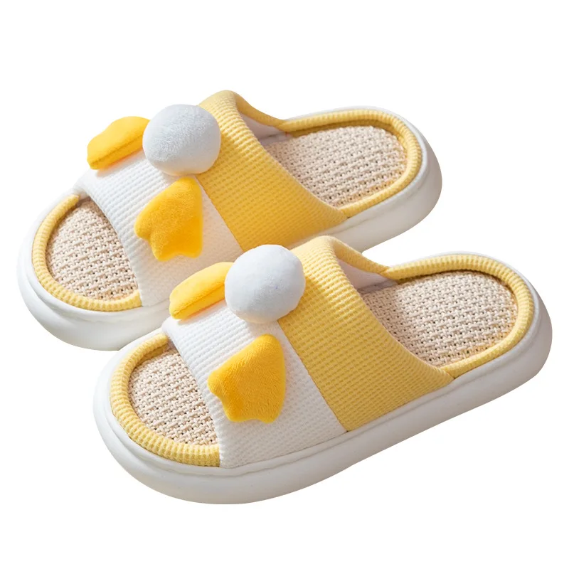 

Lovely Cotton and Linen Slippers Sweat Absorbing Breathable and Comfortable Linen Slippers are Suitable for All Seasons