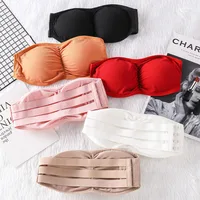 

Factory Wholesale Women's Seamless Bandeau Strapless girl sexy Bra