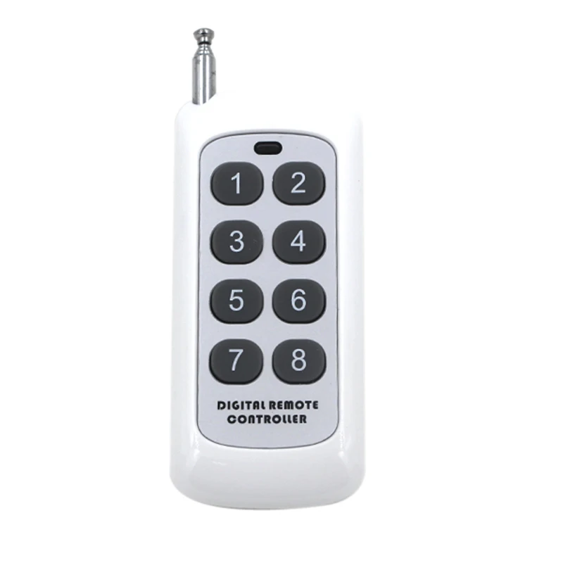 

500m 1CH 2CH 4CH 6CH 8CH 1 2 3 4 6 8 CH Channel RF Wireless Remote Control Transmitter 433 MHz Learning Code 1527 PT2262