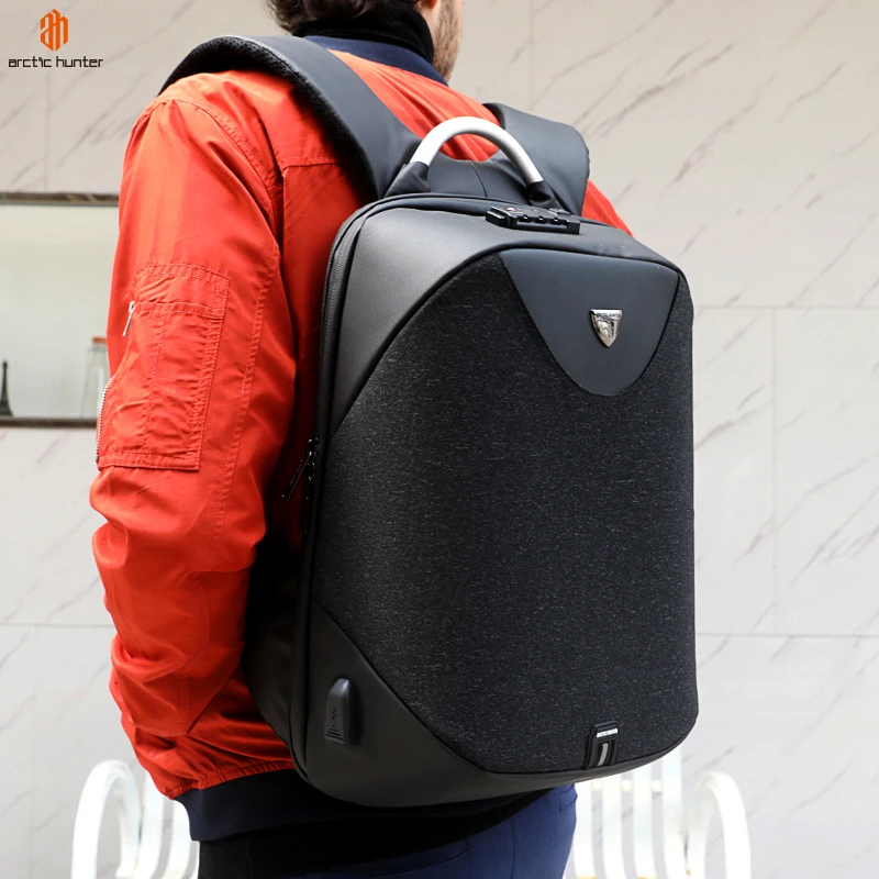 

High Fashion Mochila Antirobo Anti-Theft Backpack High Quality Antitheft Backpack Bag, Black/red/grey