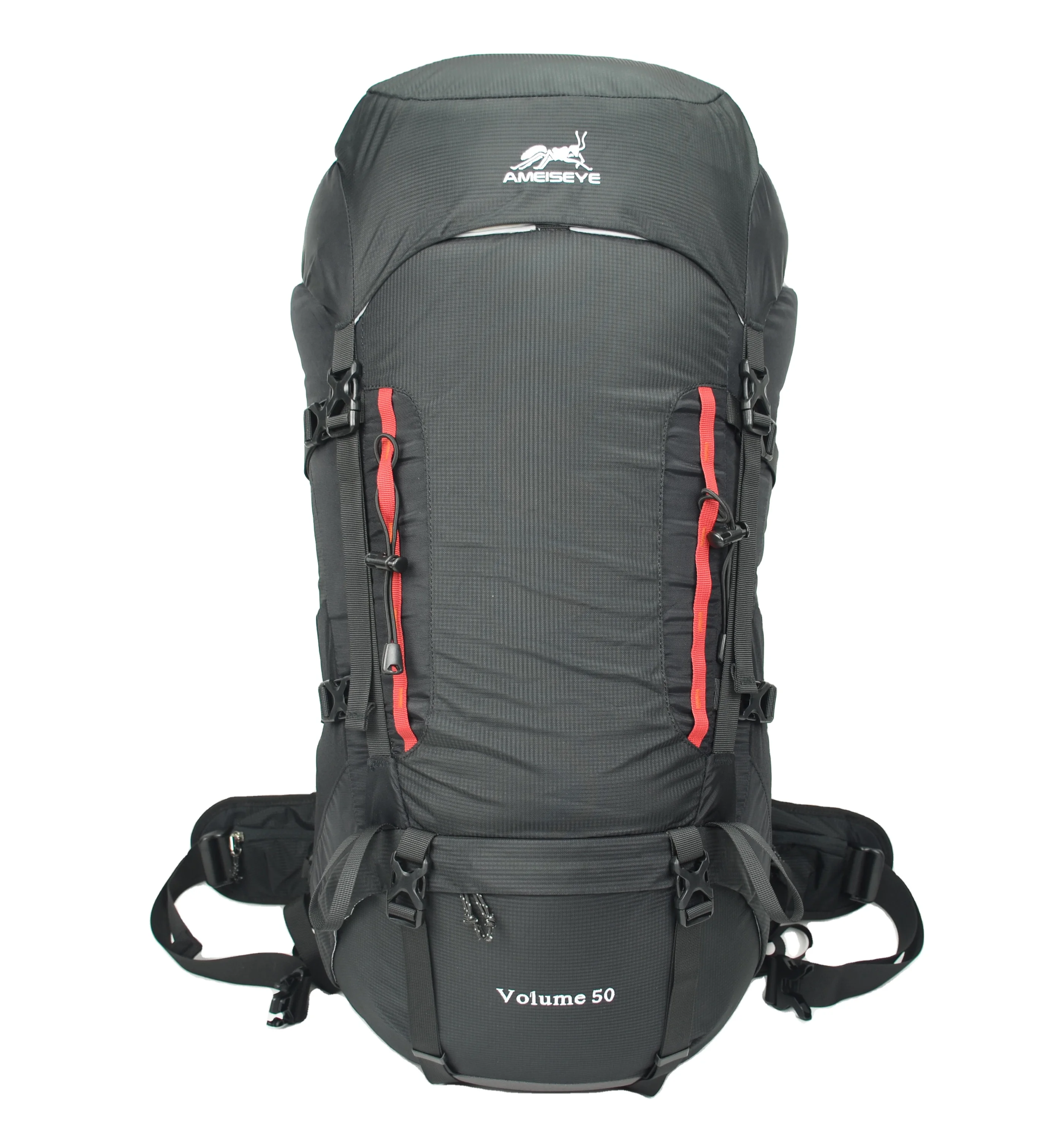 

High Qulity Large Capacity 50L Strong Backpack Travel Outdoor Camping Nylon Hiking Trekking Backpack, Customized color