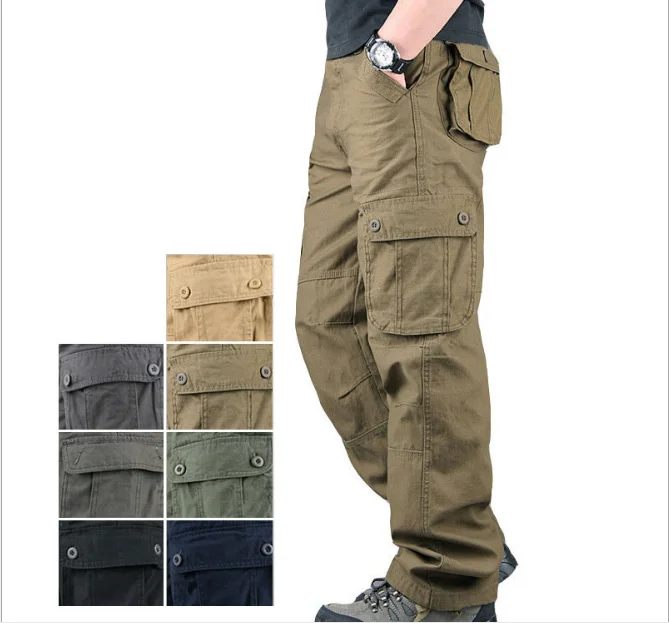 

Organic Cotton Trousers mens cargo pants 6 pocket cargo trousers
