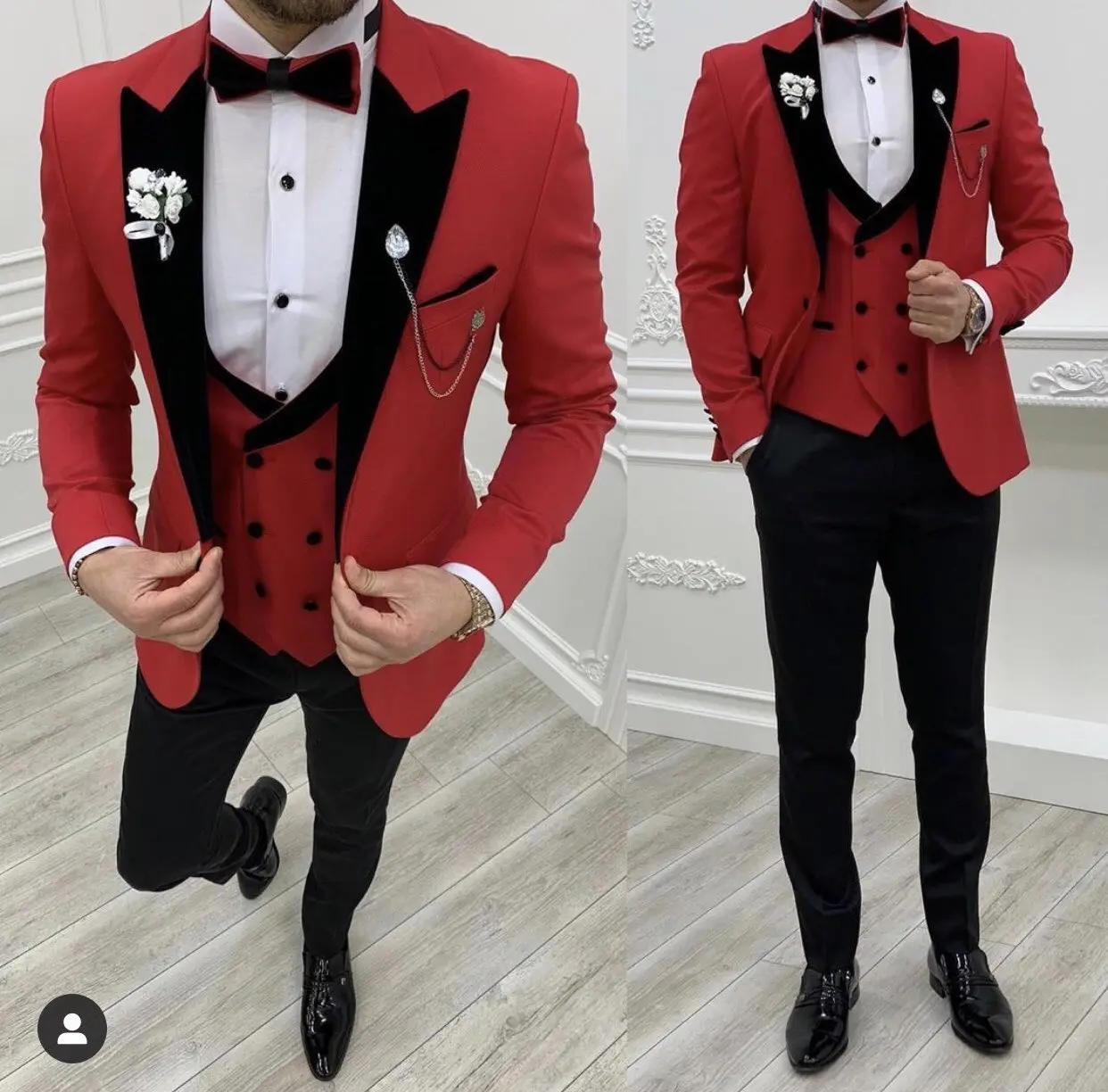 

Red Wedding Dress Slim Fit Bridegroom Men Suits Costume Homme Marriage Groom Suits Tuxedos Party Prom Terno Masculino Blazer, Same as picture/custom made