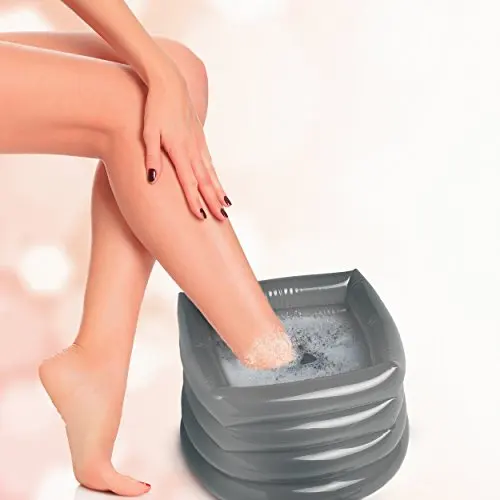 4 Chamber Grey Foot Spa Inflatable Portable Foot Bath With Hand Air