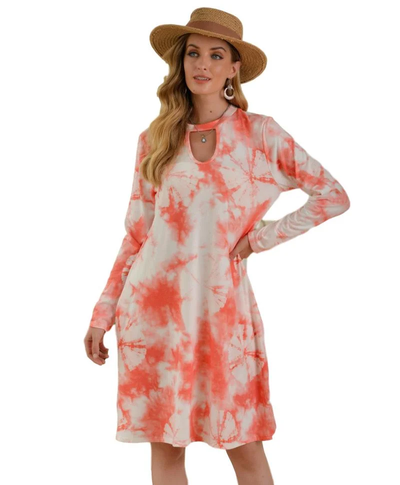 

Wish Summer hot sell new style A-line casual loose print floral dress plus size dress women's clothing