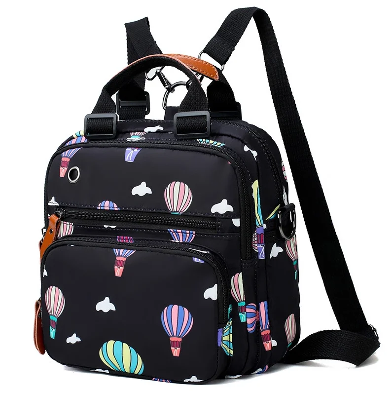 

Hot Air Balloon Print Large Backpack Stroller Baby nappy Backpack Diaper Baby Bag Mom Backpack Multifunction Travel Back Pack, As the picture shown