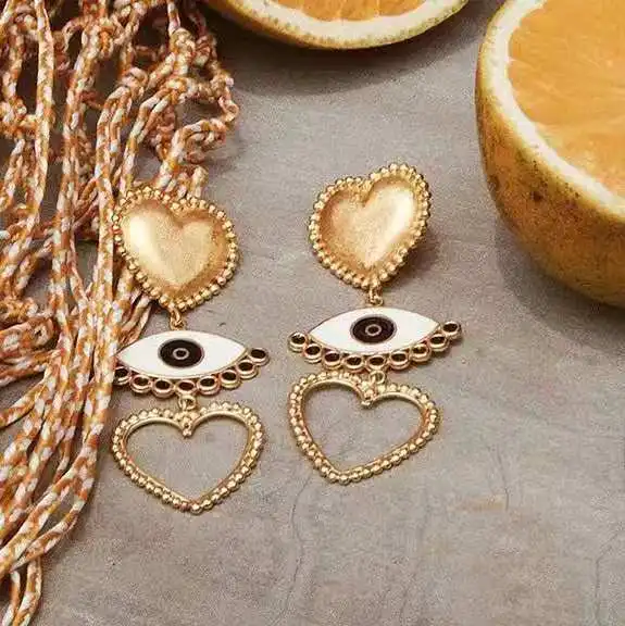 

CM-Xinyee Wholesale gold earring for fashion women ,charm heart earring, fashion gold earring, As picture