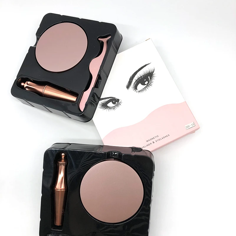 

Free Sample Wholesale Cheap 1/2/3/5/7/10 pairs fluffy magnetic eyelashes Private Label box magnetic lashes