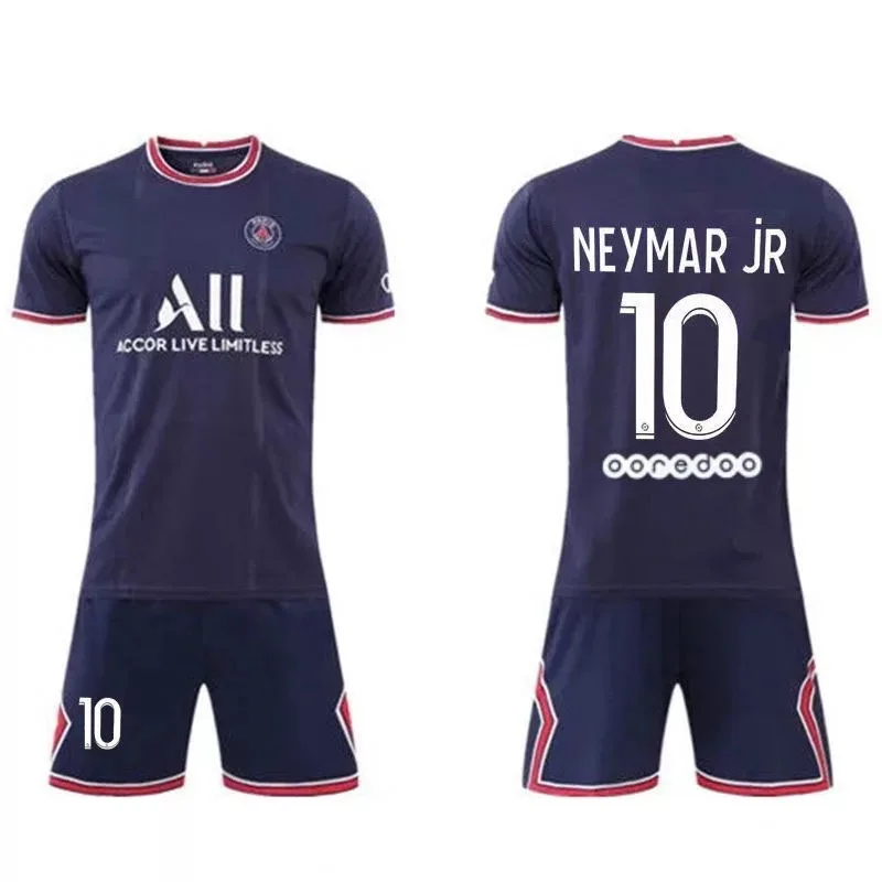 

New Paris home No. 30 Messi Jersey Paris Saint Germain No. 7 mbape No. 10 Neymar soccer jersey set 2021/2022, As shown in the figure