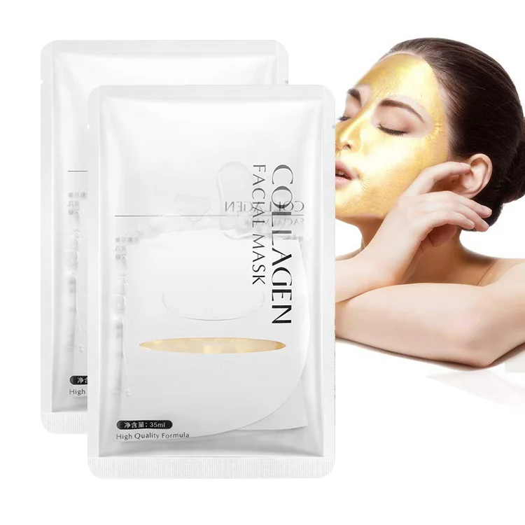 

Face Sheet Mask Custom Private Label Facial Moisturizing Peel Off Exfoliating Whitening 24K Gold Gel Crystal Collagen Face Mask
