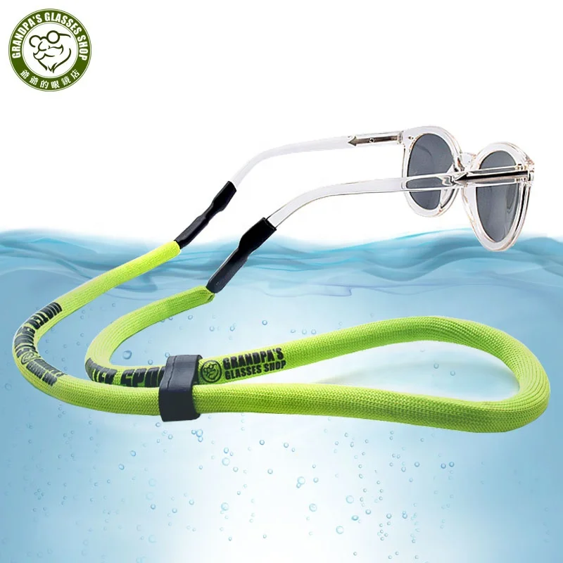 

Wholesale Bulk Waterproof Surfing Colorful Safety Foam Adjustable Eye Glasses Cords Water Sporty Floating Sunglasses Strap Cord, Black / red / green