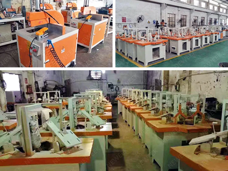 NEWEEK double head woodworking 45 90 degree angle cutting machine for cutting picture frames
