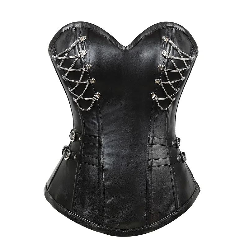 

Women's Bustier Victorian Top Quality Retro Style Corset for Party Dress Up Cosplay Floral Tops black steampunk leather corset