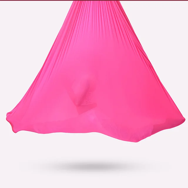 

New arrival aerial yoga hammock fabric set, Blue violet rose red white light purple light green red