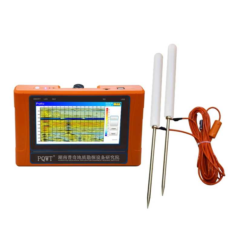 

PQWT-TC300 Full Automatic Underground Water Finder with Touch Screen 300m underground cable detector, Orange