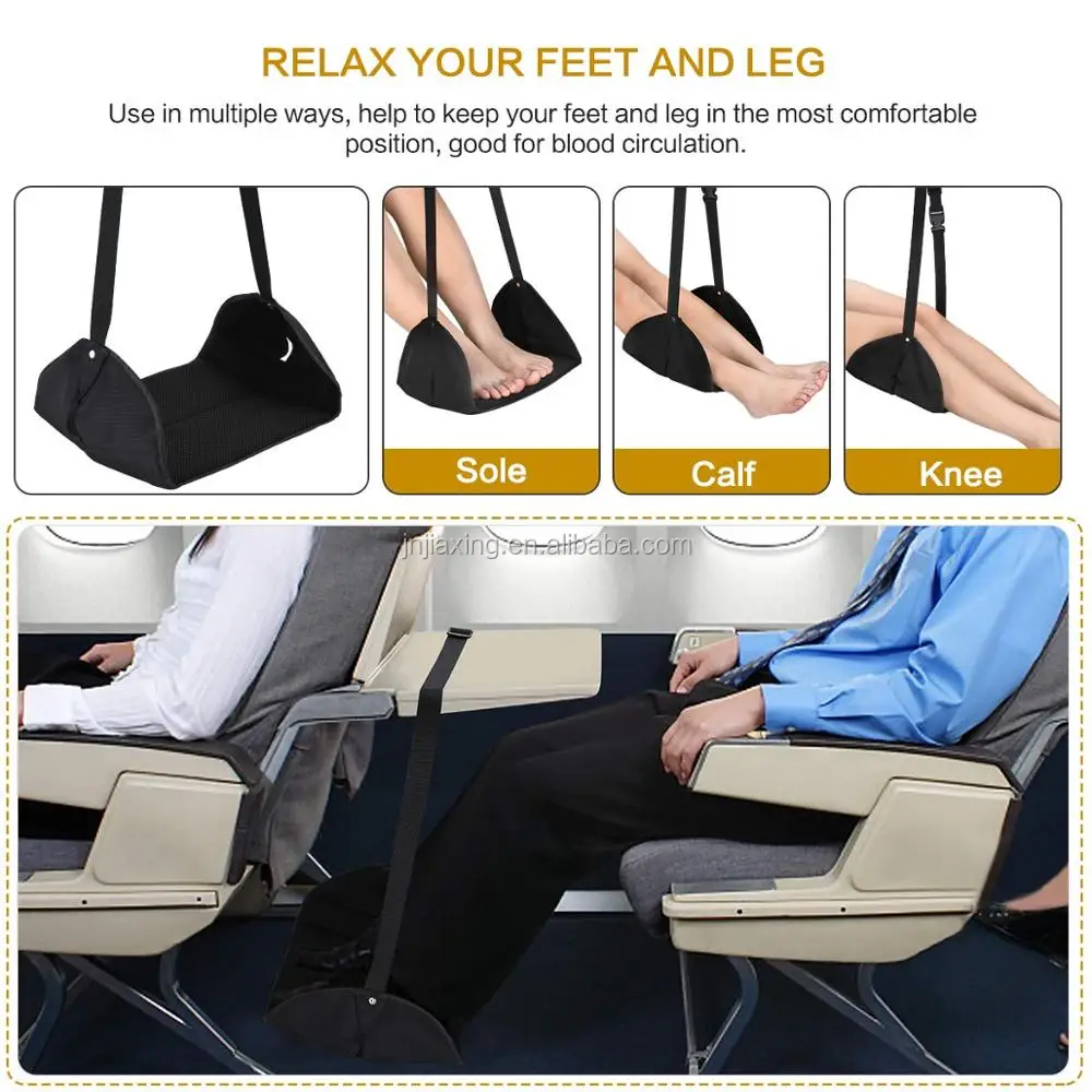 Airplane Footrest Foot Hammock Leg Rest for Airplane Travel Under Desk Footrest 