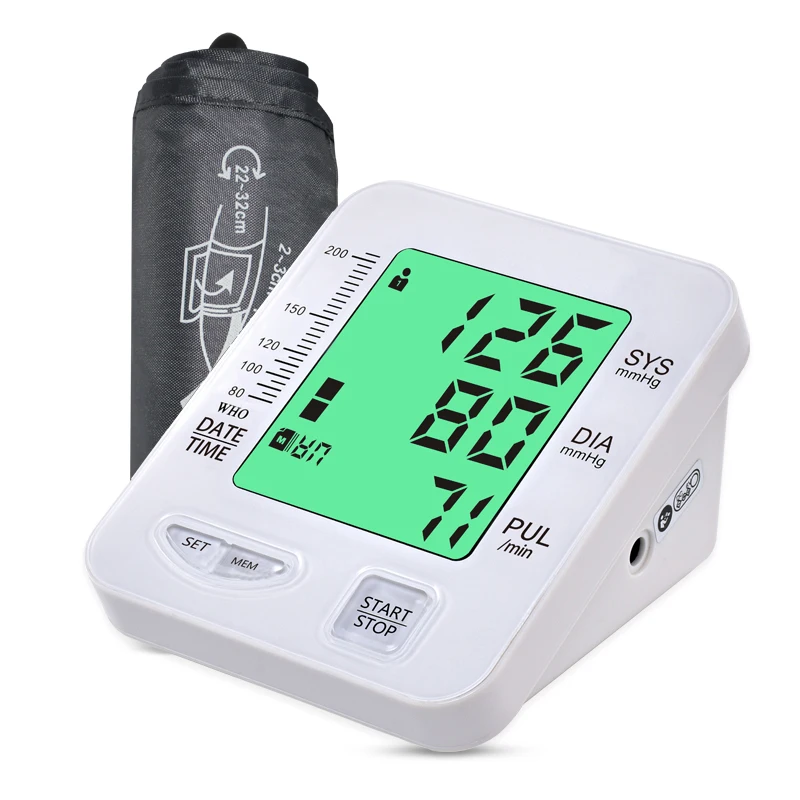 

Household Portable Tensiometer Upper Arm Sphygnomanometer Backlight Bp Monitors Voice Digital Blood Pressure Monitor