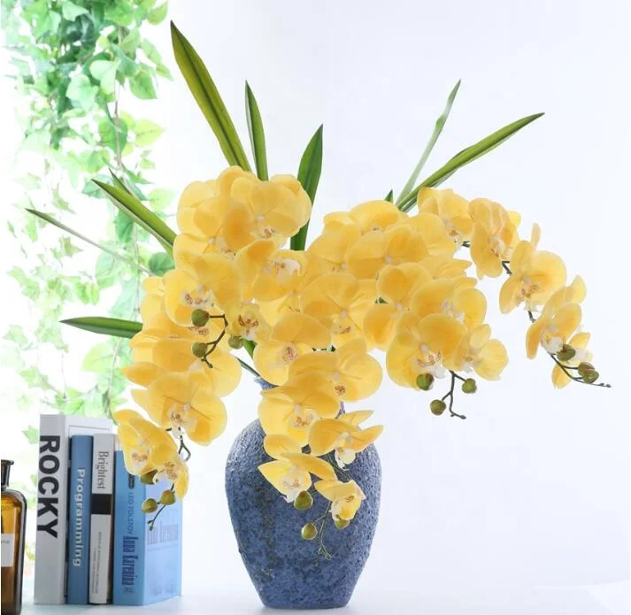 

real touch artificial 9 heads orchid for wedding decoration home decoration