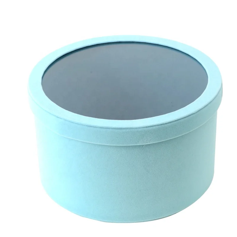 热销圆形纸盒绿色大号圆形礼盒批发