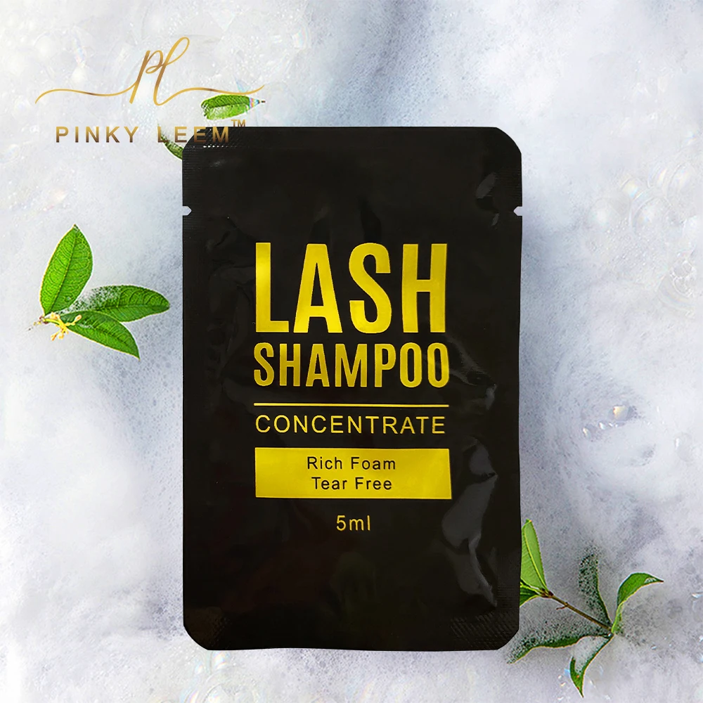 

pinky leem private label lashshampoo enrichment 5ml lash Wash lashcleaner brush eyelash extension cleanser foam lash shampoo