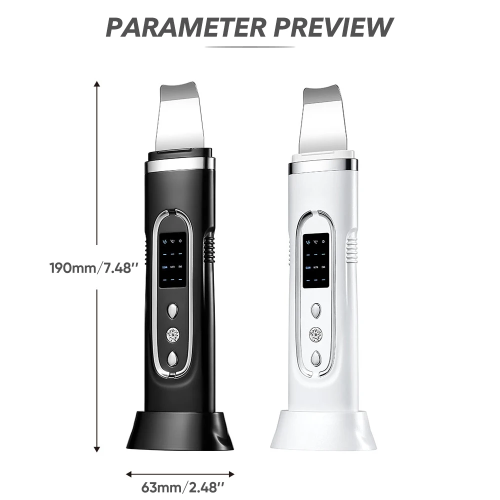 Ultrasonic Shovel Face Spatula Dead Skin Removal Scrubber Deep ...