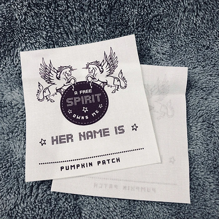 

Neck label canvas neck label custom woven label for Tshirt, Custom color