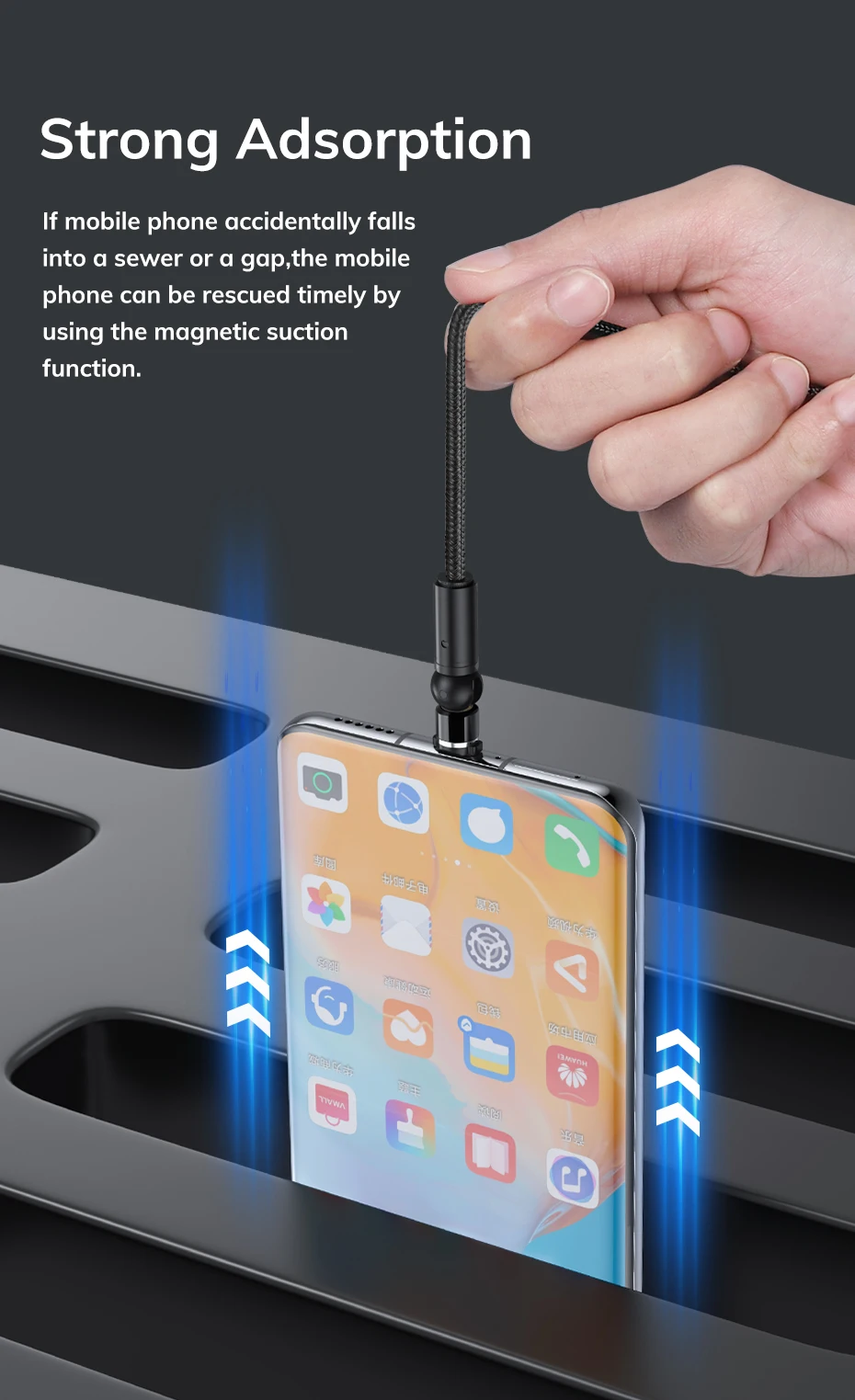 AM68 540 Degree LED Magnetic Cable - ANKUX.COM