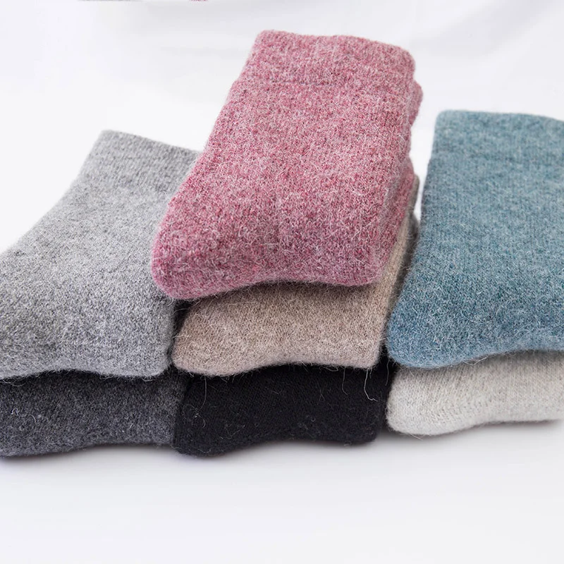

Winter Heated Warmer Sleeping Thermal Cashmere Men Floor Wool Crew Socks For Unisex, As pictures