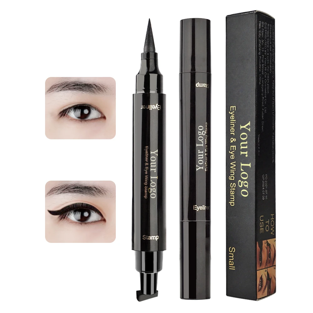 

Trending Products Waterproof Double Head colorful wing shape Eye liner Seal liquid winged eyeliner stamp low MOQ