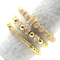 

sale latest luxury 8mm elastic bangle 3pcs one set women handmade zircon diamond natural stone bracelet Diamond cross necklace