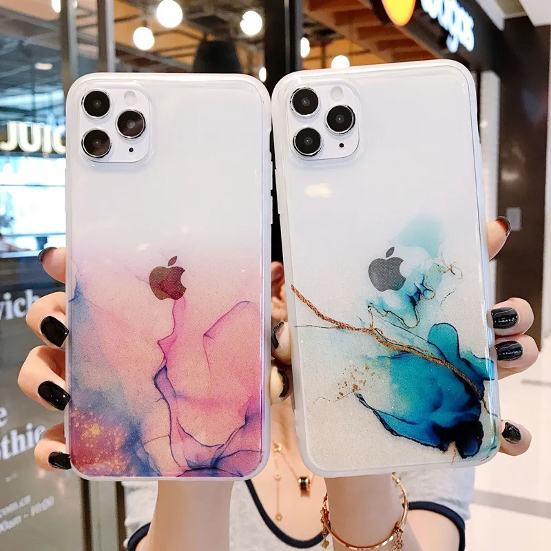 

New fashion clear TPU PC shockproof phone case for iPhone 11 Pro max Colourful transparent phone case, 6 colors